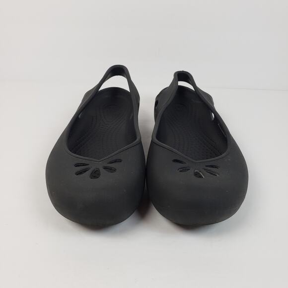 Crocs Taylor Slingback Womens Size 8 Black Slip On Comfort Ballet Flats Shoes - Picture 5 of 10
